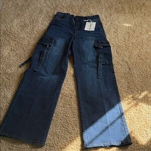 Dark Blue Cargo Jeans